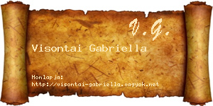 Visontai Gabriella névjegykártya